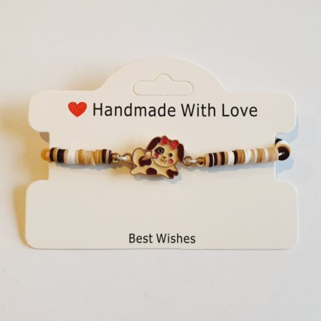 Armband bruin met hondje
